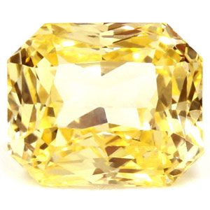 Szafir 5,09 ct, żółty, szlif szmaragdowy