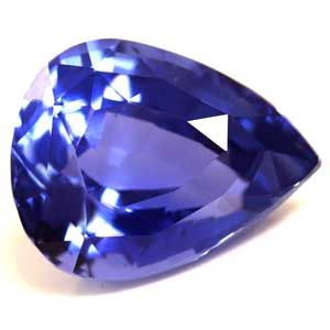 Szafir 1,25 ct, niebieski, szlif gruszka