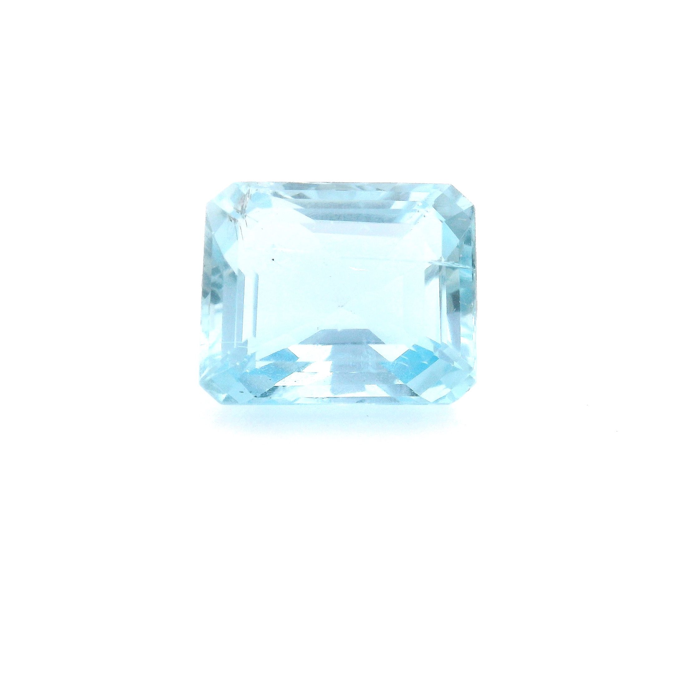 Akwamaryn 3,15 ct, niebieski, szlif ośmiokątny