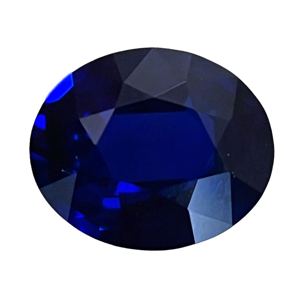 Szafir 2,03 ct, niebieski, szlif owalny