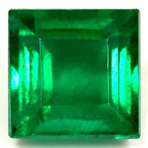 EMERALD Square 0.8ct GREEN SI FACETED