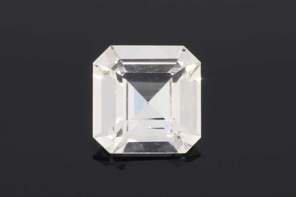 Szafir 1,09 ct, biały, szlif asscher