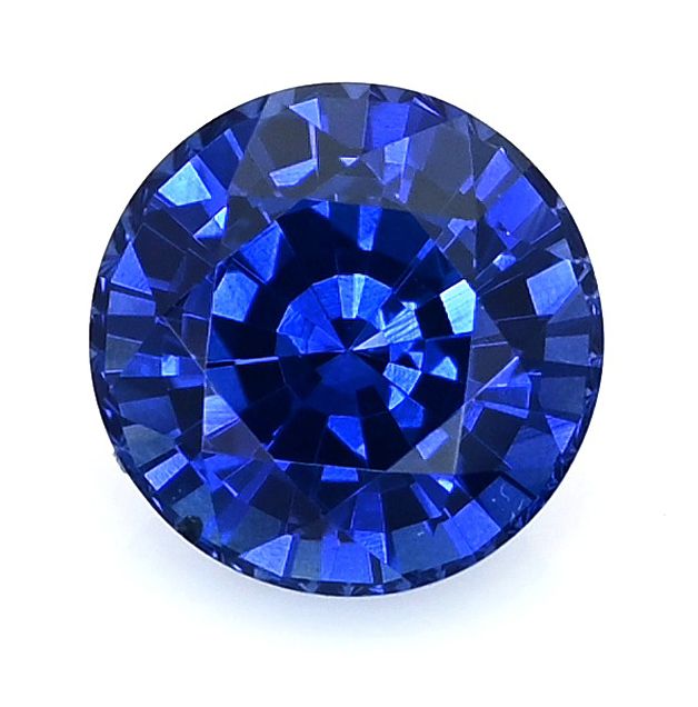 Szafir 1,03 ct, niebieski, szlif okrągły