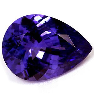 Tanzanit 5,91 ct, niebieski, szlif gruszka
