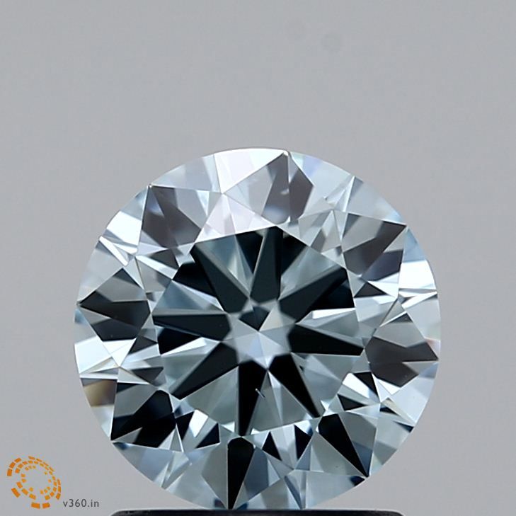 1.22 CT Fancy Light Greenish Blue ROUND