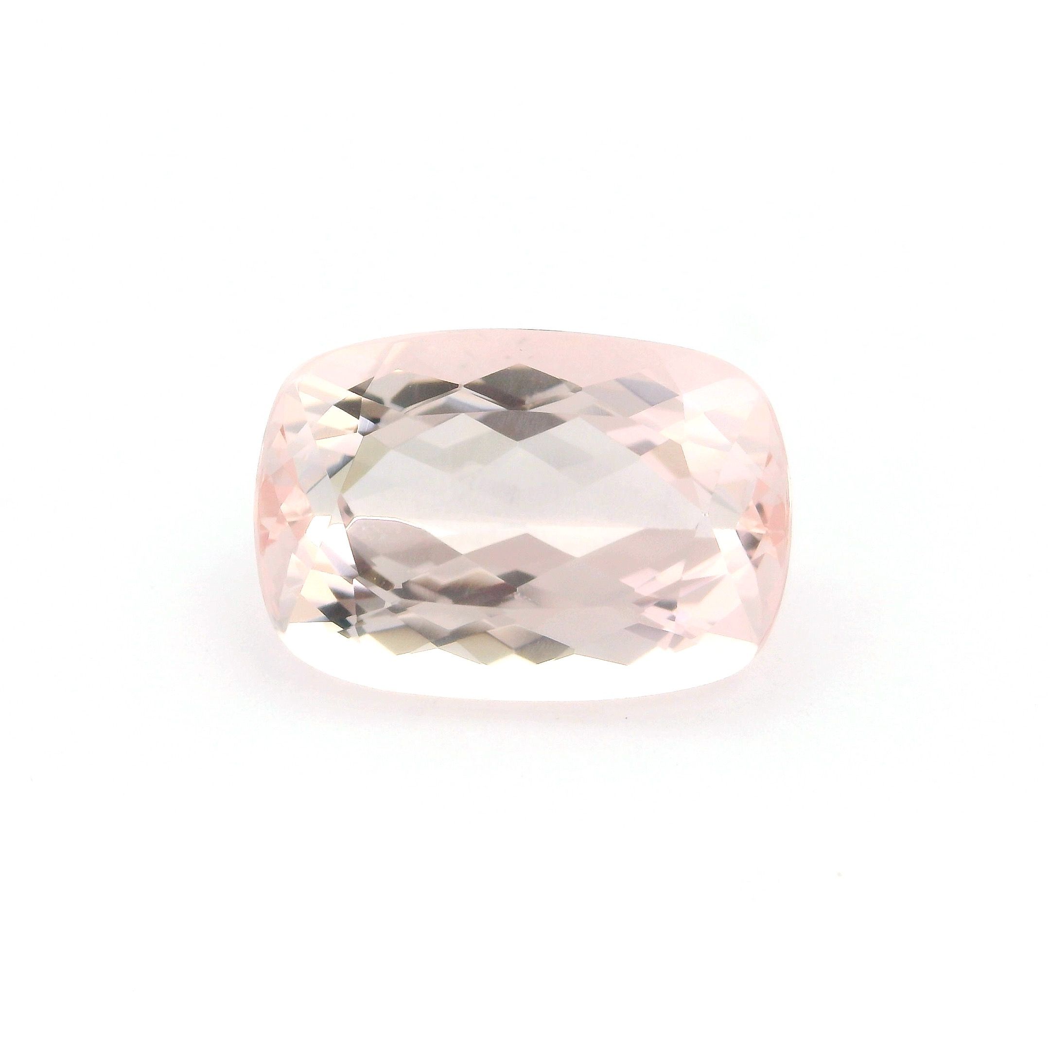 Morganit 8,96 ct, różowy, szlif cushion