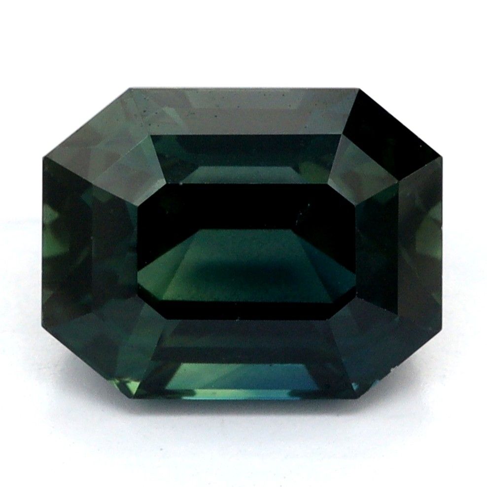Szafir 2,72 ct, morski, szlif szmaragdowy