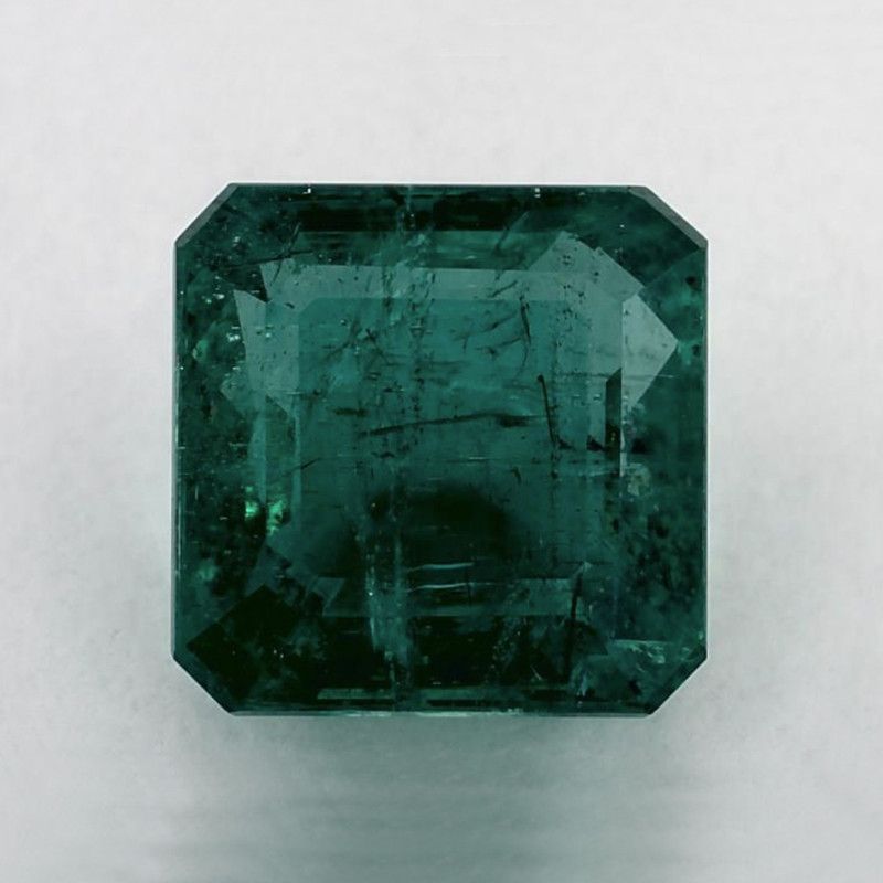 Szmaragd 5,56 ct, zielony, szlif asscher