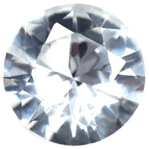 Szafir 1,19 ct, biały, szlif okrągły