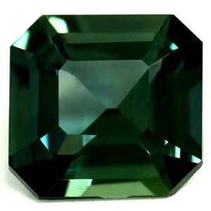 Szafir 1,31 ct, morski, szlif szmaragdowy