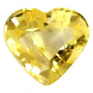 Szafir 1,99 ct, żółty, szlif serce