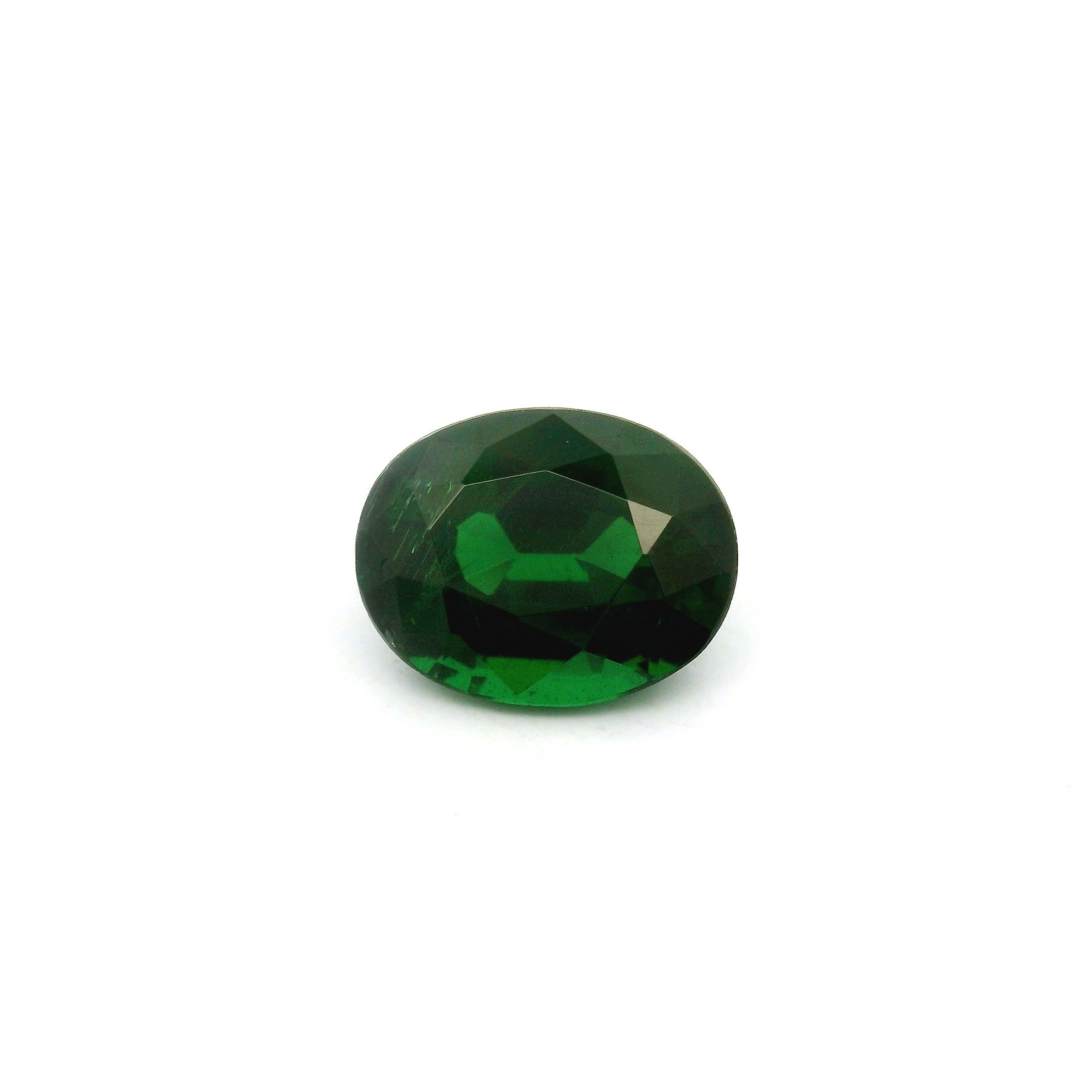 Granat 2,16 ct, zielony, szlif owalny