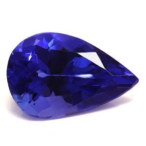 Tanzanit 1,91 ct, niebieski, szlif gruszka