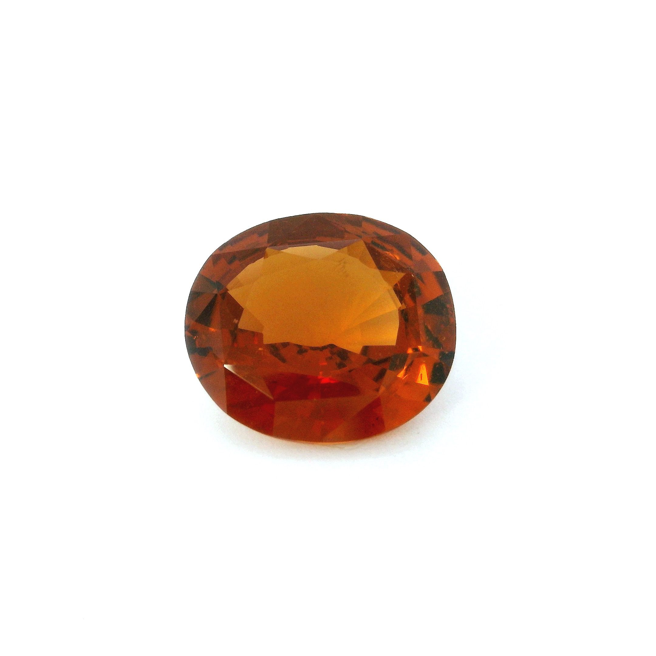 Granat 4,15 ct, pomarańczowy, szlif owalny