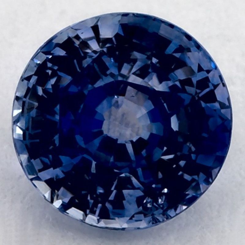 Szafir 1,22 ct, niebieski, szlif okrągły
