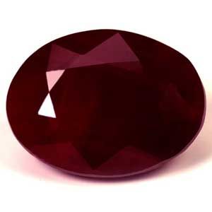 Rubin 6,76 ct, czerwony, szlif owalny