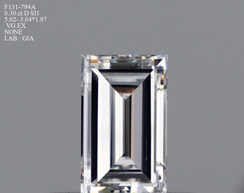 Prírodný diamant bageta,...