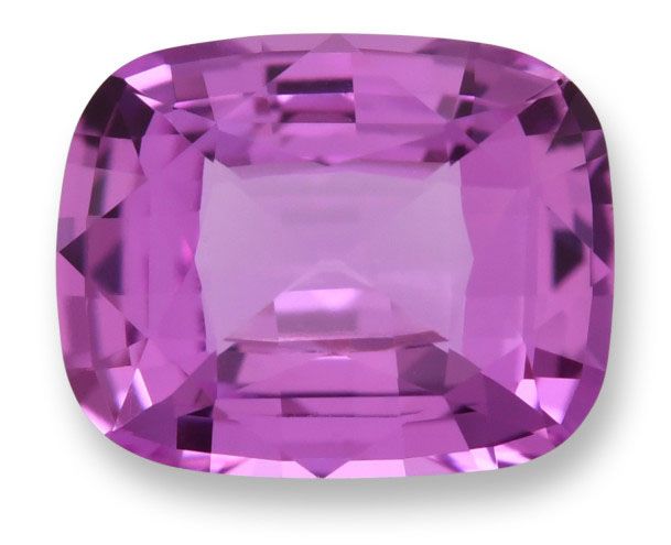Szafir 1,43 ct, różowy, szlif cushion