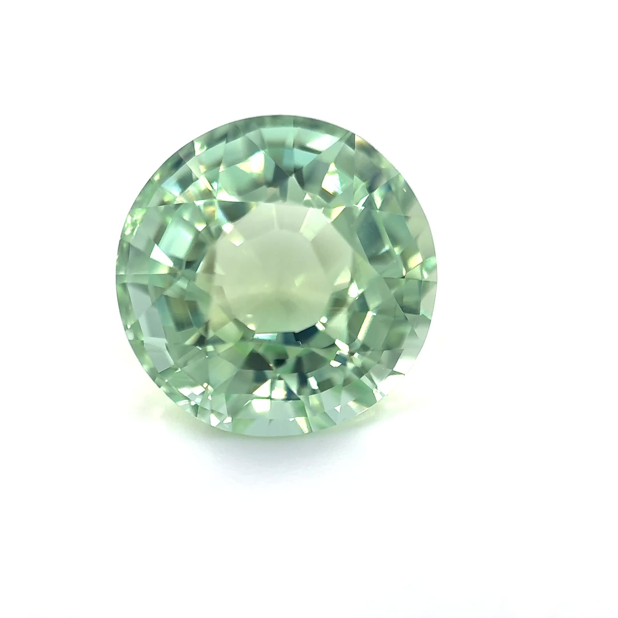 Turmalin 7,55 ct, zielony, szlif okrągły