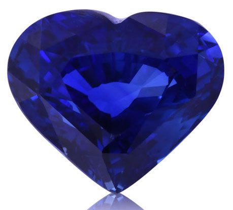 Szafir 8,11 ct, niebieski, szlif serce