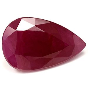 Rubin 5,70 ct, czerwony, szlif gruszka