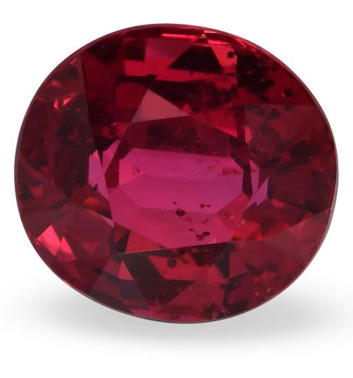 Rubin 3,06 ct, czerwony, szlif owalny