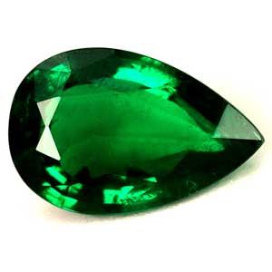 Szmaragd 1,23 ct, zielony, szlif gruszka
