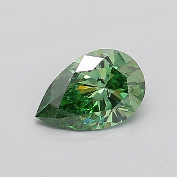 0.36 CT Fancy Vivid Green PEAR