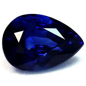 Szafir 1,15 ct, niebieski, szlif gruszka