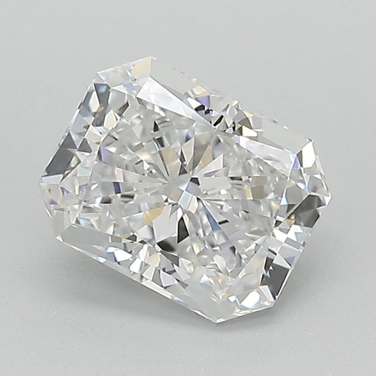 1.5-carat radiant diamond with D color, null cut, and VS2 clarity.
