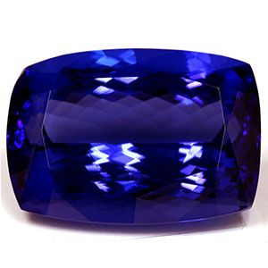 Tanzanit 54,65 ct, niebieski, szlif cushion