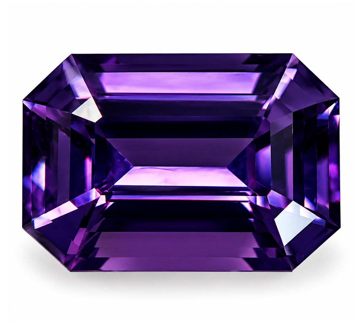Szafir 2,08 ct, purpurowy, szlif szmaragdowy