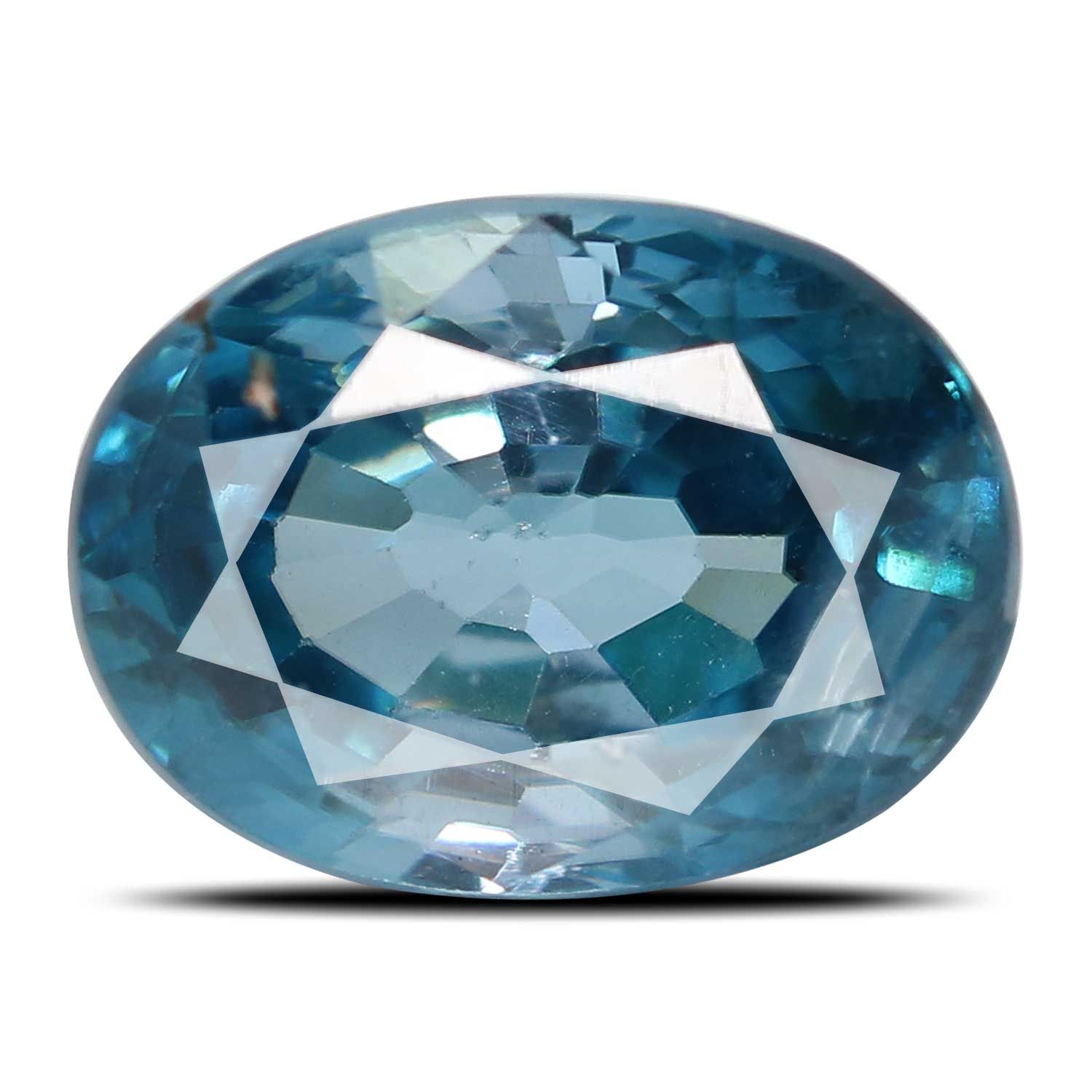 ZIRCON FACETED 4.05ct BLUE MI CAMBODIA NONE