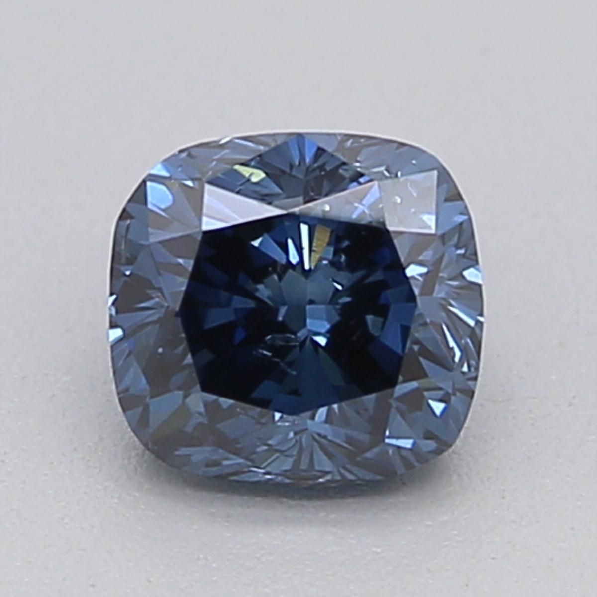 0.37 CT Fancy Vivid Blue CUSHION MODIFIED