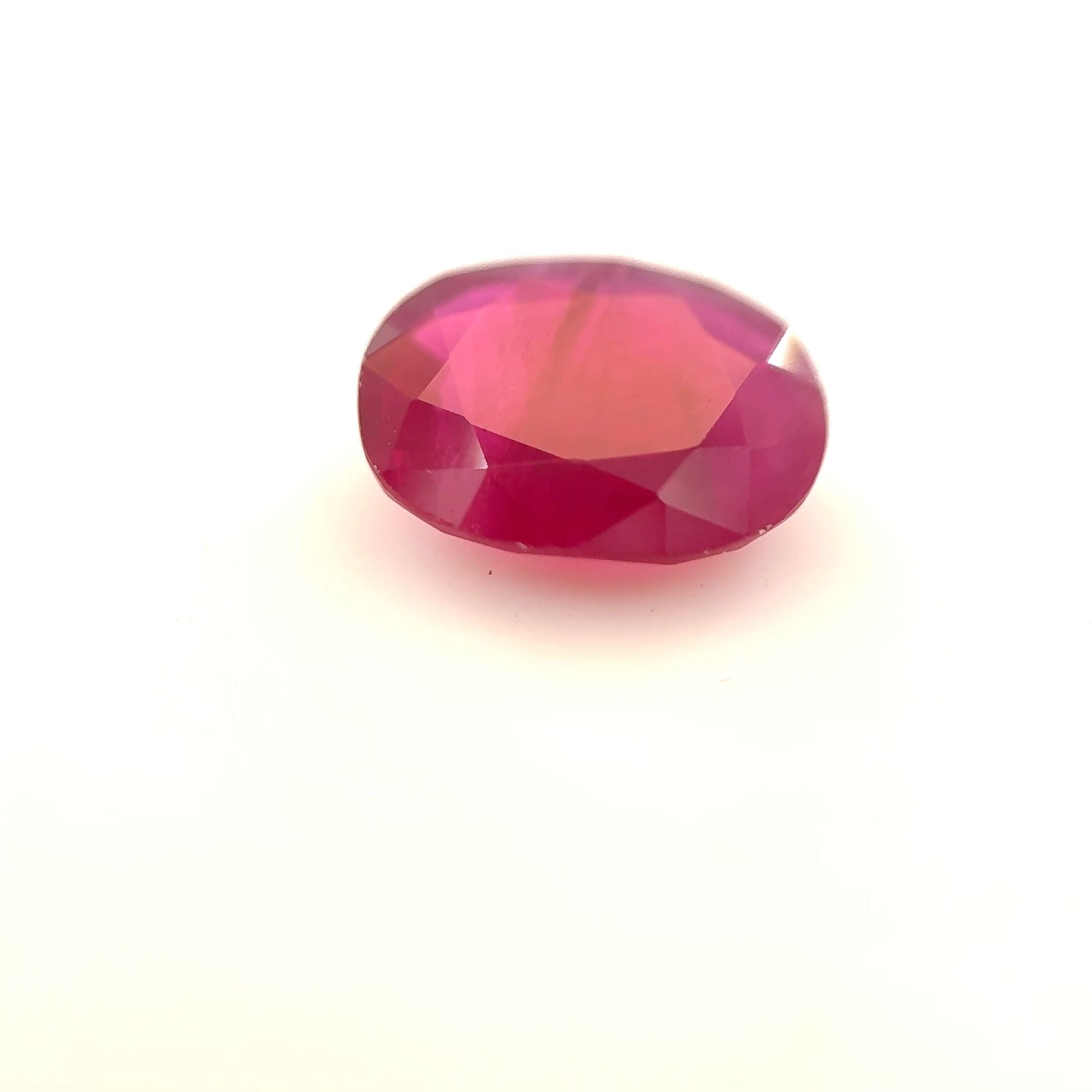 Rubin 1,45 ct, czerwony, szlif owalny