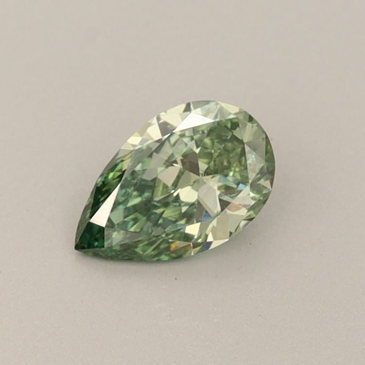 0.39 CT Fancy Vivid Green PEAR