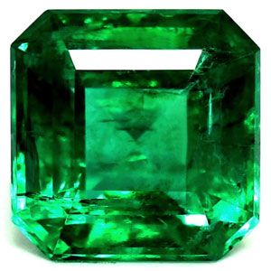 Szmaragd 1,03 ct, zielony, szlif szmaragdowy