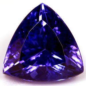 Tanzanit 10,60 ct, niebieski, szlif trilliant