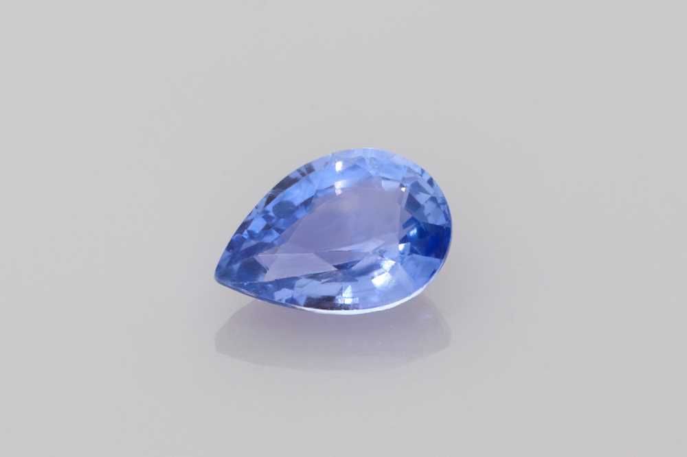 Szafir 1,13 ct, niebieski, szlif gruszka