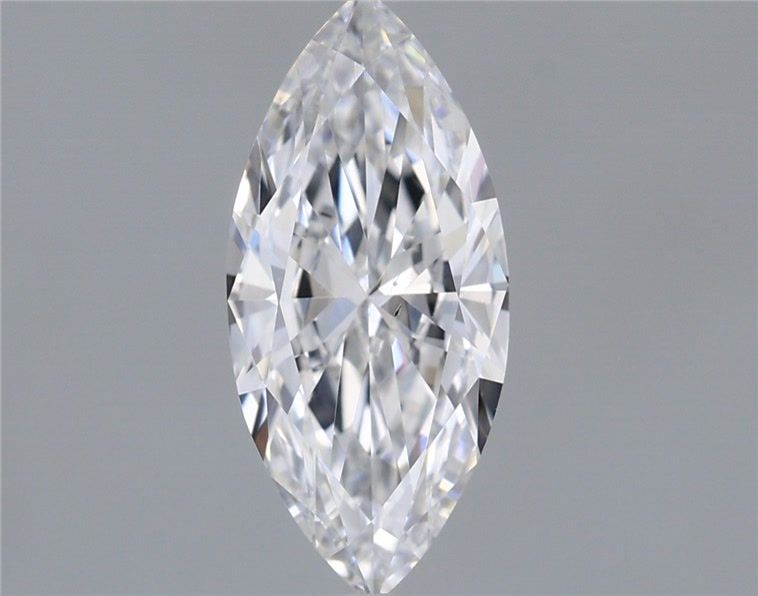 0.8-carat marquise diamond with D color, null cut, and VS2 clarity.