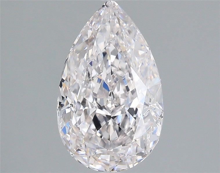 2.03-carat pear diamond with null color, null cut, and VVS1 clarity.