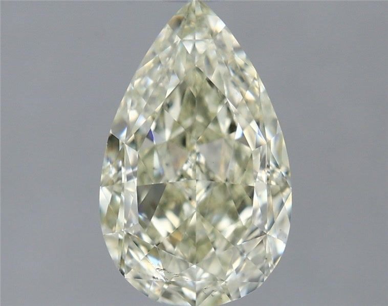 1.5-carat pear diamond with null color, null cut, and VS2 clarity.