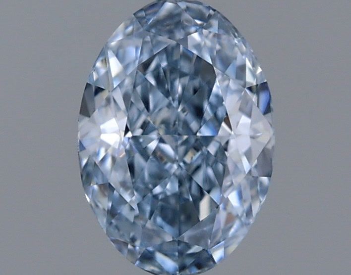 0.51 CT Fancy Intense Blue OVAL