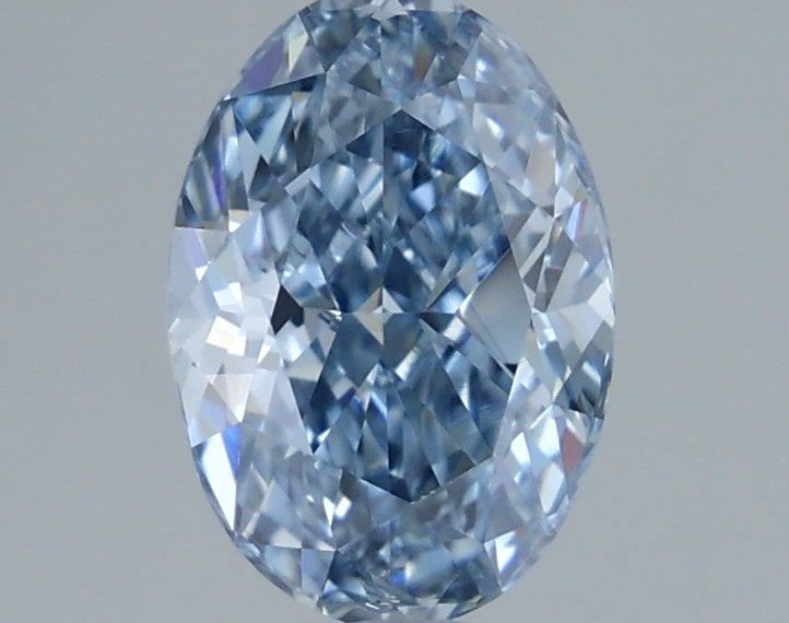 0.74 CT Fancy Intense Blue OVAL