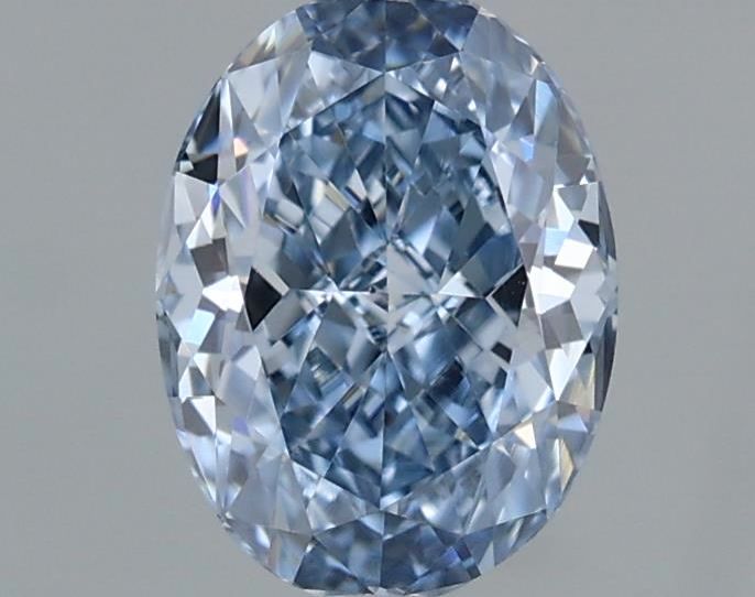 0.9 CT Fancy Intense Blue OVAL
