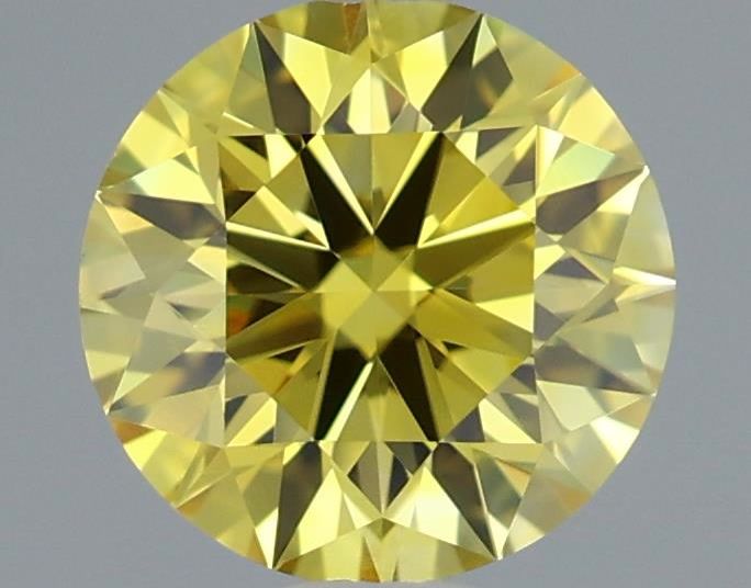0.61 CT Fancy Vivid Yellow ROUND