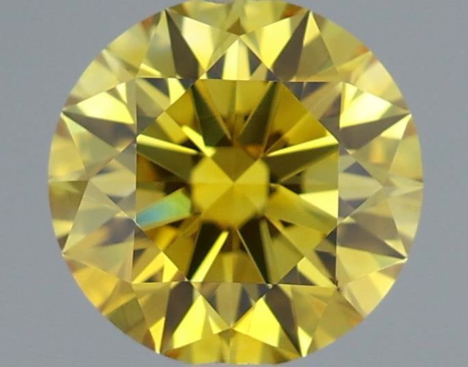 0.63 CT Fancy Vivid Yellow ROUND
