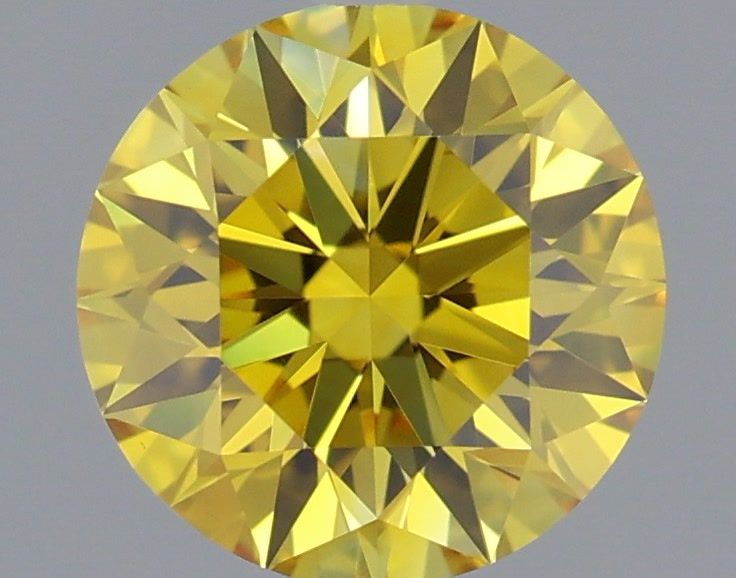 0.74 CT Fancy Vivid Yellow ROUND