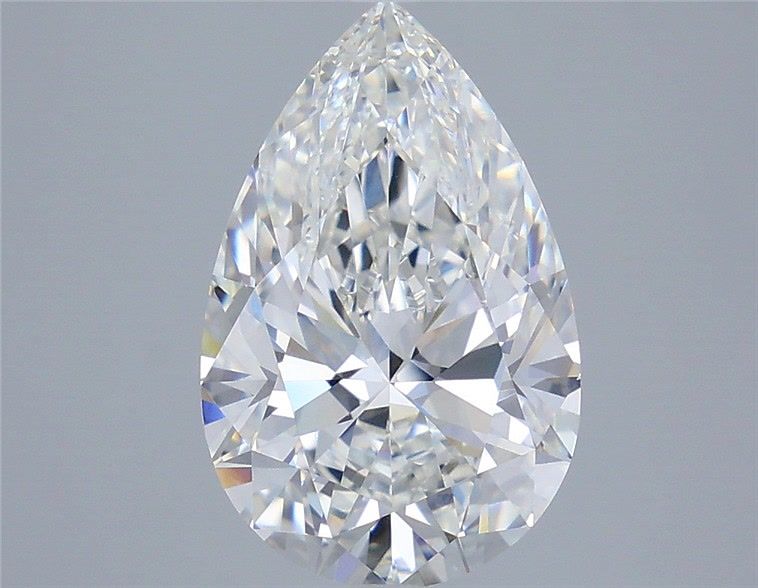 4.06 carat f VVS1 EX Cut IGI pear diamond