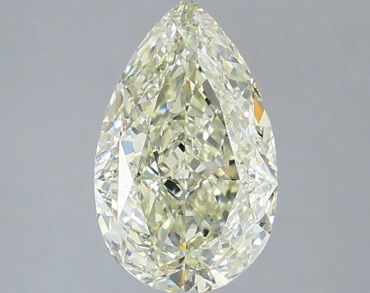 2-carat pear diamond with null color, null cut, and VS2 clarity.